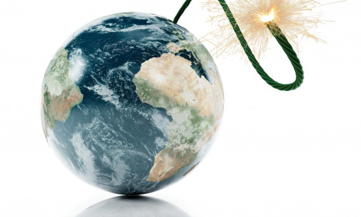 View of the world - war, hatred, genocide, excess