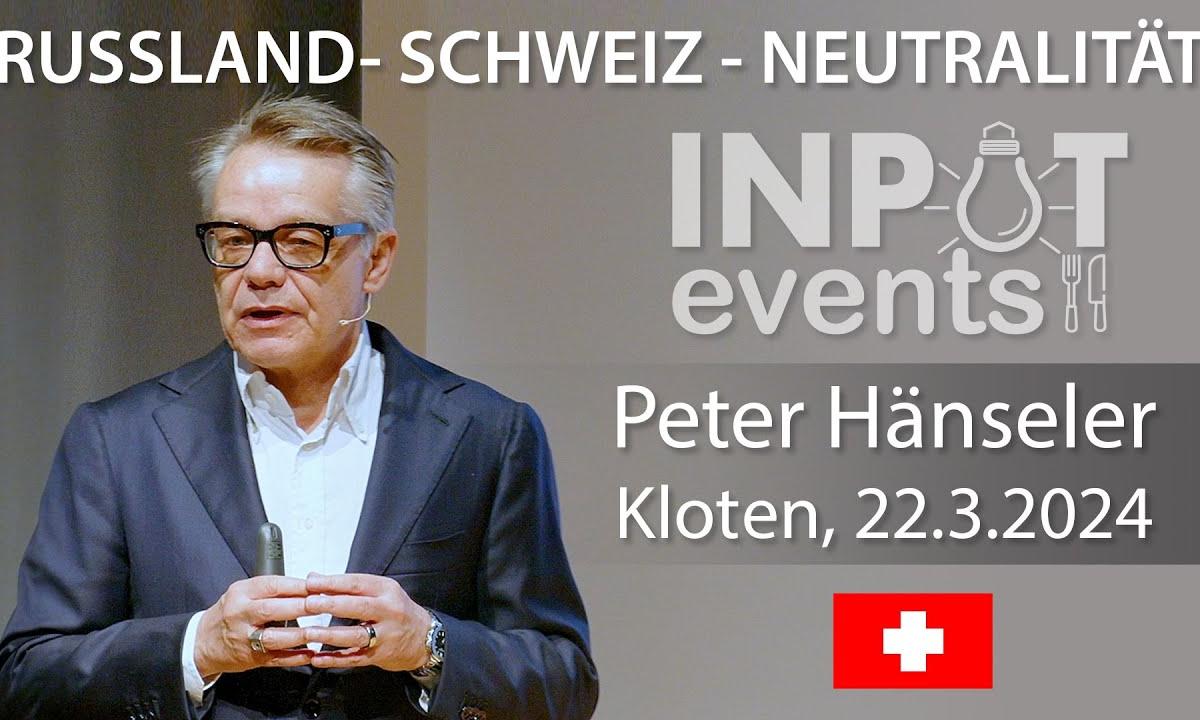 Peter Hänseler spricht beim InputEvent vom 22. März 2024